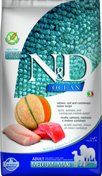 N&D OCEAN DOG Adult M/L Salmon & Cod & Melon 12kg