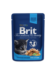Brit Premium Cat Pouches Chicken Chunks for Kitten