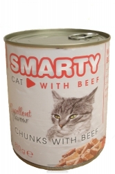 SMARTY konzerva pro kočky hovězí kousky 810g
