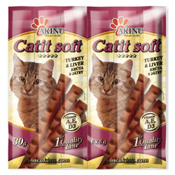 AK Catit Soft tyčinky kočka krůtí 6ks