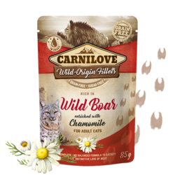 Carnilove Cat Pouch Wild Boar enriched with Chamomile 85g