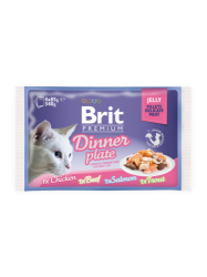 Brit Premium Cat Pouch Dinner Plate Jelly (4x85g)