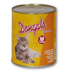 Konzerva pro kočky Dongato kuřecí 850g - TRVALE NÍZKÁ CENA!