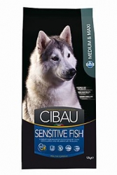 CIBAU Dog Adult Sensitive Fish&Rice Medium Maxi 12+2kg 