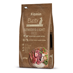 Fitmin dog Purity Rice Senior&Light Venison+Lamb 
