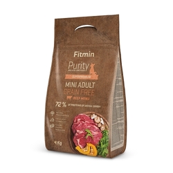 Fitmin dog Purity Grain Free Adult MINI Beef 4kg + barel ZDARMA!