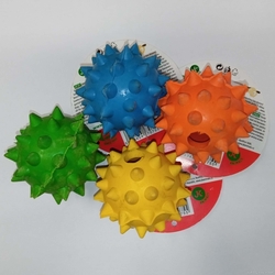 Odolný gumový míček (ježek) z tvrdé gumy 6cm - různé barvy  