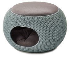 Pelech RATAN knit bouda modrá + DOPRAVA ZDARMA