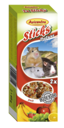 AVI Tyčinky deluxe s ovocem pro křečky, potkany a myši 2x60g