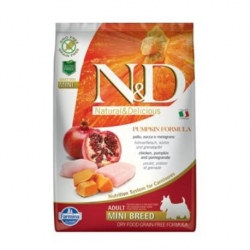 N&D GF Pumpkin DOG Adult Mini Chicken&Pomegranate 7kg + DOPRAVA NEBO 80 Kč ZDARMA -