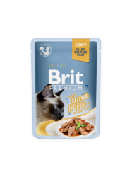 Brit Premium Cat Pouch with Tuna Fillets in Gravy for Adult Cats 