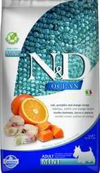 N&D OCEAN DOG Adult Mini Codfish&Pumpkin&Orange 2,5kg