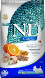 N&D OCEAN DOG LG Adult Mini Codfish & Orange 800g