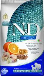 N&D OCEAN DOG LG Adult M/L Codfish & Orange 2,5kg