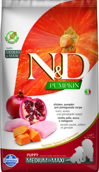 N&D GF Pumpkin DOG Puppy M/L Chicken & Pomegranate 2,5kg