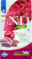 N&D Quinoa CAT Hairball Duck & Cranberry 1,5kg