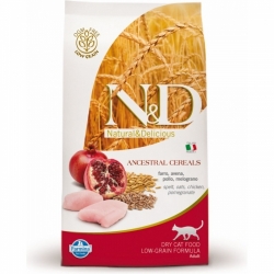 N&D Low Grain CAT Adult Chicken & Pomegranate 1,5kg + PAMLSKY ZDARMA