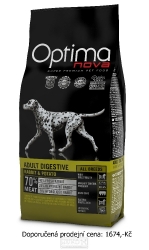 OPTIMAnova dog ADULT DIGESTIVE GF Rabbit 12kg + DOPRAVA ZDARMA