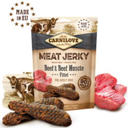 Carnilove Meat Jerky Snack Beef & Beef Muscle Fillet 140g