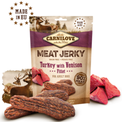 Carnilove Meat Jerky Turkey with Venison Fillet 100g