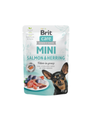 Brit Care Mini Salmon & Herring fillets in gravy for sterilised dogs 85g