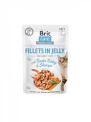 Brit Care Cat Fillets in Jelly with Turkey&Shrimps 85g