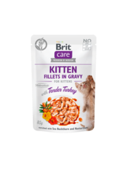 Brit Care Cat Fillets Gravy Kitten Tender Turkey 85g