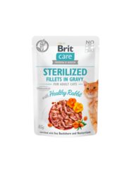 Brit Care Cat Fillets Gravy Steril Healthy Rabbit 85g