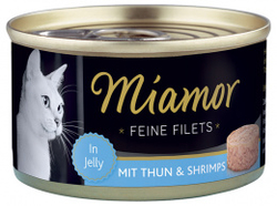 Miamor Cat Filet konzerva tuňák+krevety 100g