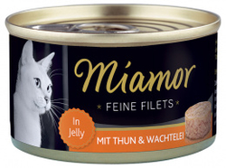 Miamor Cat Filet konzerva tuňák+křepelčí vejce 100g