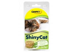 Gimpet kočka konz. ShinyCat tuňák/kočičí tráva 2x70g