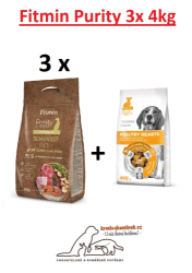 Fitmin dog Purity Semimoist Rabit+Lamb 12kg(3x4kg) + bonus zdarma