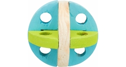 Dřevěný barevný míček na hraní a pamlsky