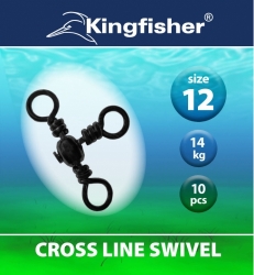 Trojcestný obratlík Cross Line Swivel vel. 12 14kg 10 ks