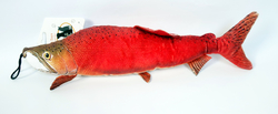 Textilní hračka pro psy - losos pískací 40cm 