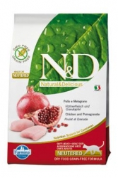 N&D PRIME CAT Neutered Chicken&Pomegranate 1,5kg