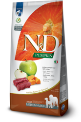 N&D GF Pumpkin DOG Adult M/L Venison & Apple 12kg