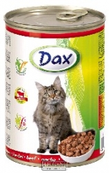 Konzerva pro kočky Dax kousky hovězí 