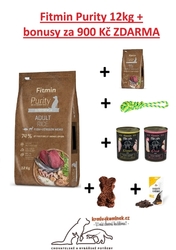 Fitmin dog Purity Rice Adult Fish&Venison 12kg + DÁRKY ZA 900 Kč