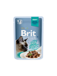Brit Premium Cat Pouch with Beef Fillets in Gravy for Adult Cats