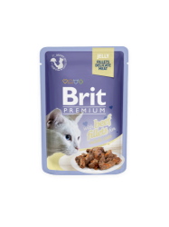 Brit Premium Cat Pouch with Beef Fillets in Jelly for Adult Cats