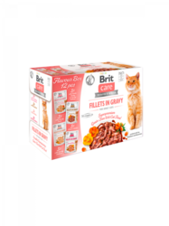 Brit Care Cat Pouches Fillets in Gravy FLAVOUR BOX (12x85g)