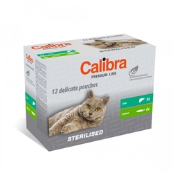 Calibra Cat kapsička Sterilised Multipack 12x100g