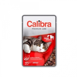 Calibra Cat kapsička kuřecí a hovězí v omáčce 100g