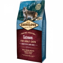 Carnilove Cat Salmon Sensitive & Long Hair 6kg