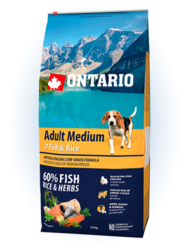 Ontario Adult Medium Chicken & Potatoes 12kg+ 2,25 kg + DOPRAVA NEBO BONUS ZDARMA