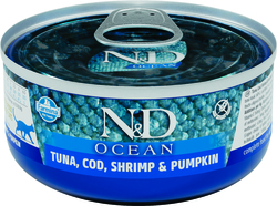 N&D CAT OCEAN Adult Tuna & Cod & Shrimp & Pumpkin 70g