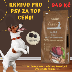 Fitmin Purity Adult Rice Fish+Venison 10kg - TOP NABÍDKA