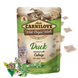 Carnilove Cat Pouch Duck enriched with Catnip 85g