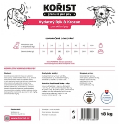 Kořist - Vydatný býk a Krocan - pro aktivní psy 3kg